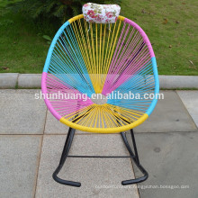 Hot sale cheap rocking egg chair peacock rattan chair outdoor wicker chair for adult